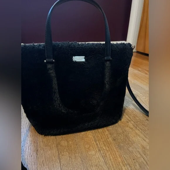 Kate spade faux fur bag in black - Picture 13 of 14